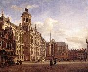 HEYDEN, Jan van der The New Town Hall in Amsterdam after oil painting artist